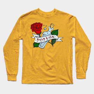 Bold, Colourful Tattoo inspired Graphic of a Bottle of Poison (?) Long Sleeve T-Shirt